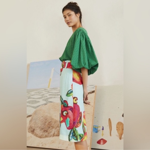 FARM Rio Green Blouse - Picture 2 of 11